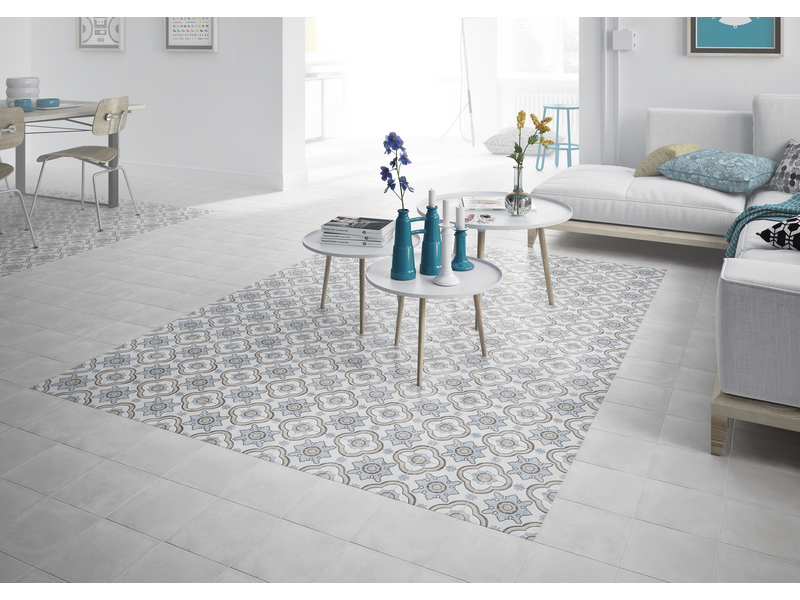 Carrelage sol intérieur ADOBE 20x20cm ép.8,7mm - Basma White