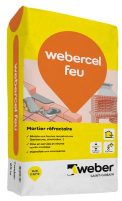 Mortier refractaire WEBERCEL FEU 25kg