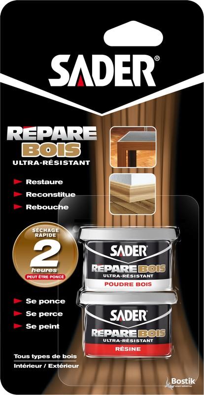 COLLE EPOXY REPARE BOIS SADER - 2 POTS DE 94 G