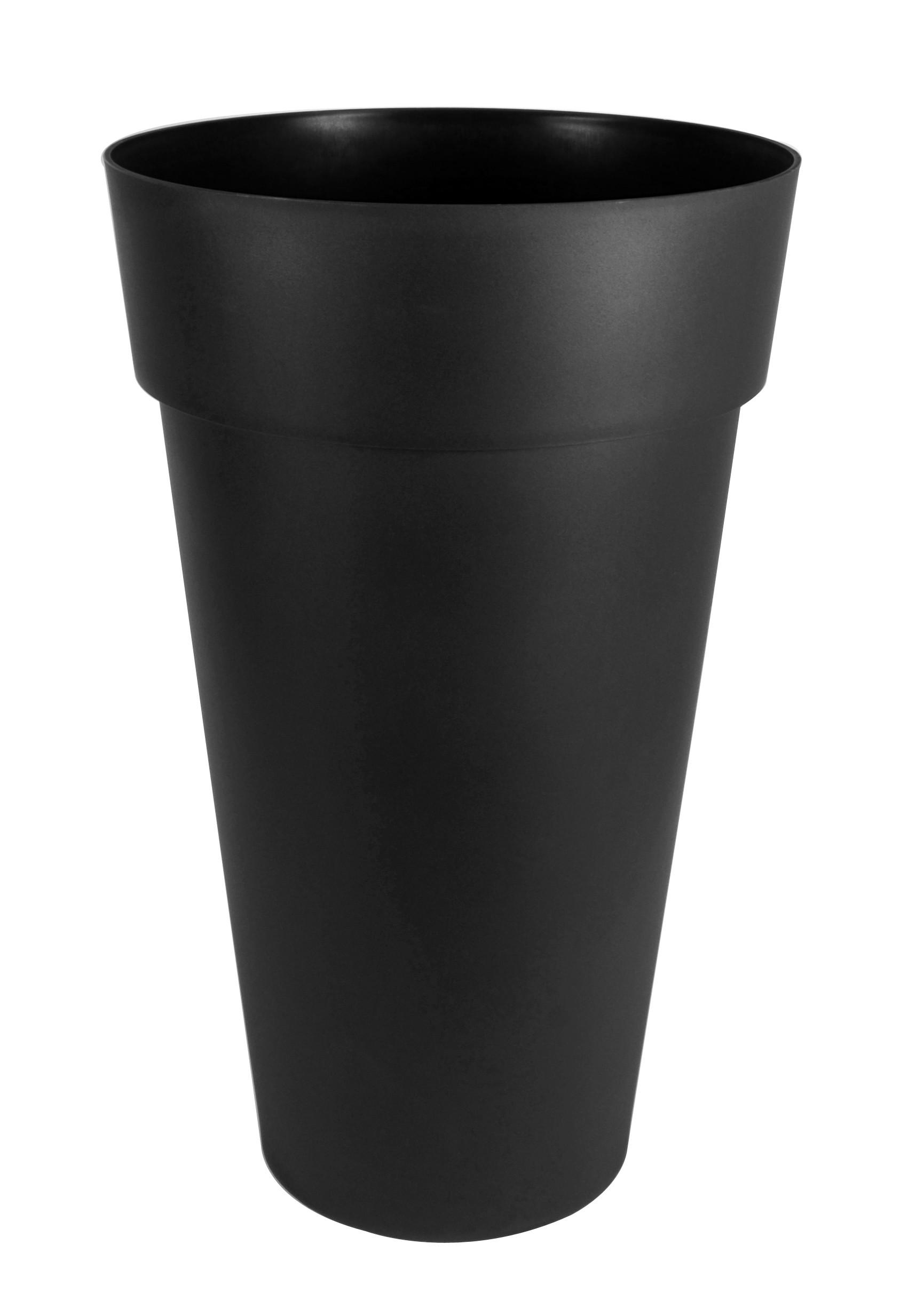 Vase rond haut TOSCANE XXL 90L gris anthracite Ø48 cm