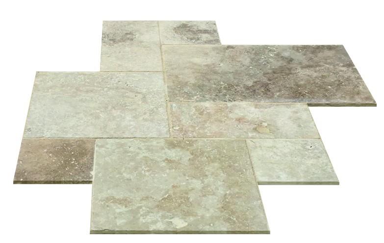 Dalles Travertin de Turquie CLASSIC MIX Opus 4 formats ép. 1.2 cm