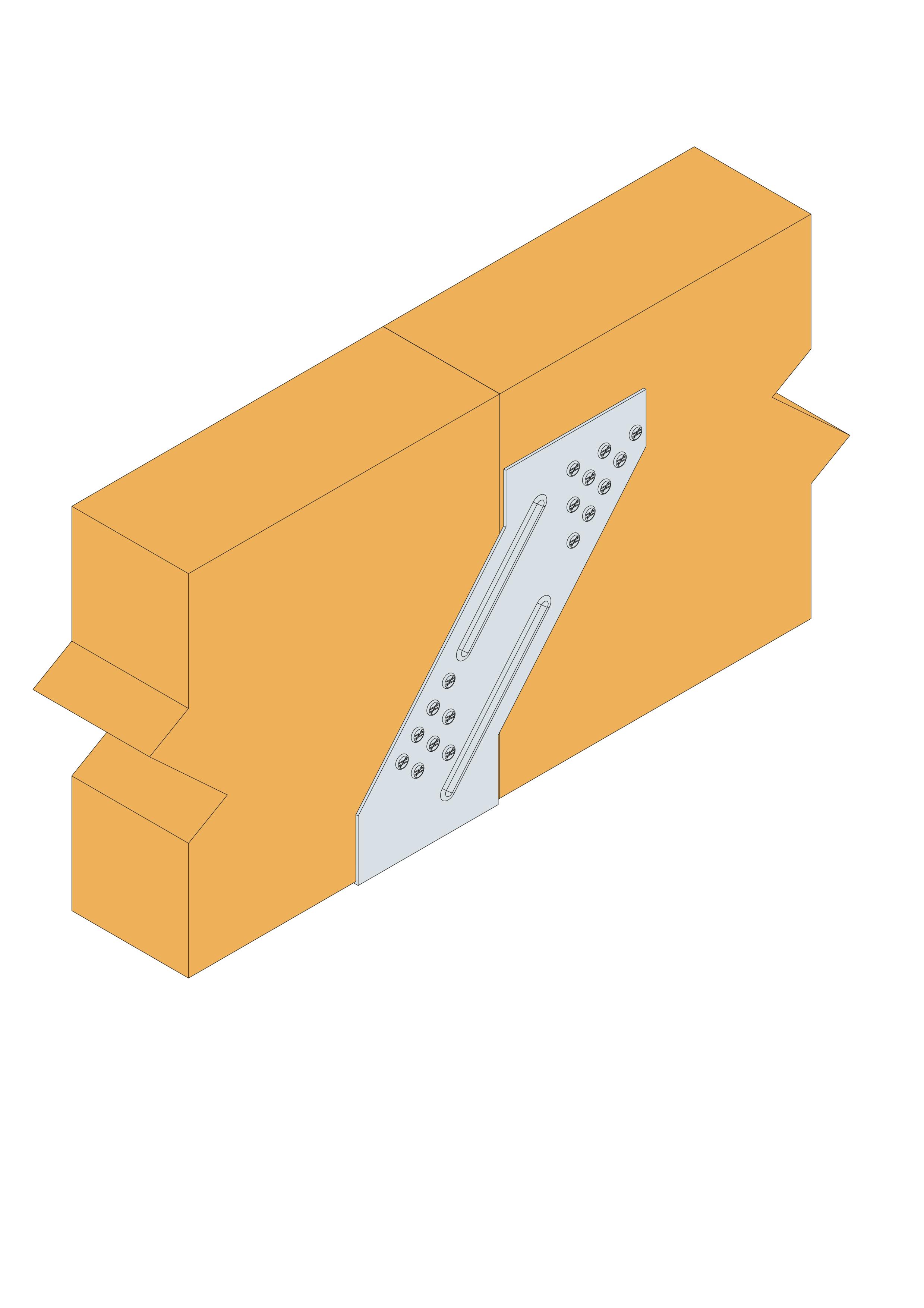 CANTILEVER RENFORCE 380 64 X 158 X 1.5