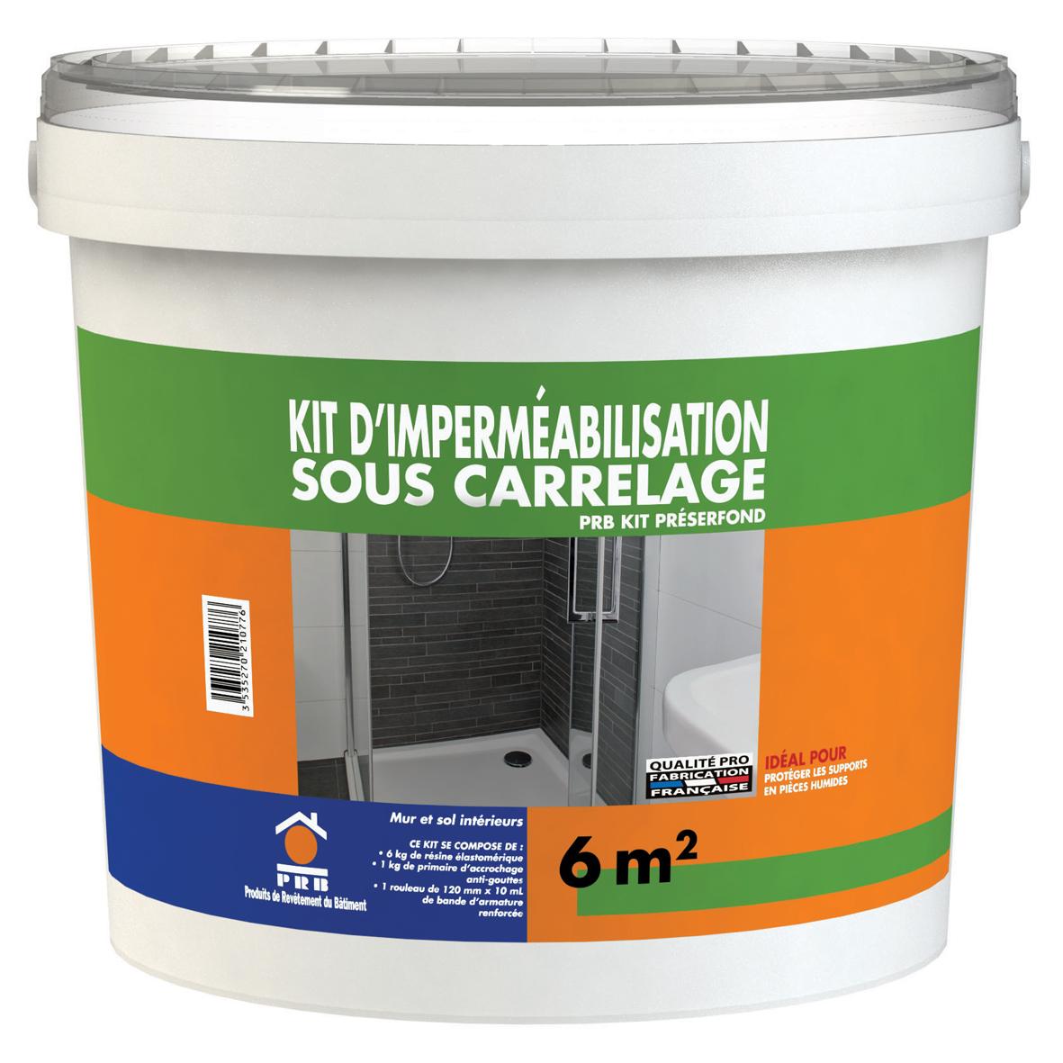 Résine de protection à l'eau sous carrelage KIT PRESERFOND seau de 6m²