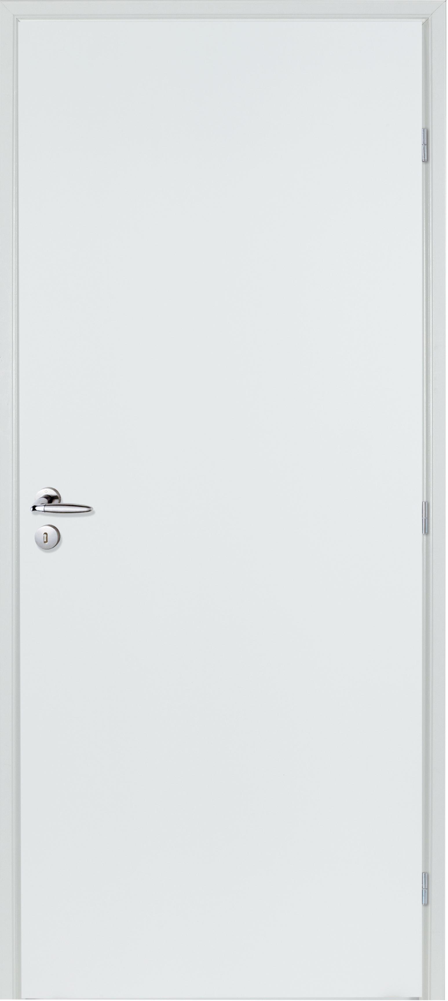 Bloc-porte COUPE FEU EI60 1V SA  Plane à Chant Dégraissés - Huisserie Neolys Feu 90x65mm  - Serrure 1 point - Poussant Gauche - 204x73cm