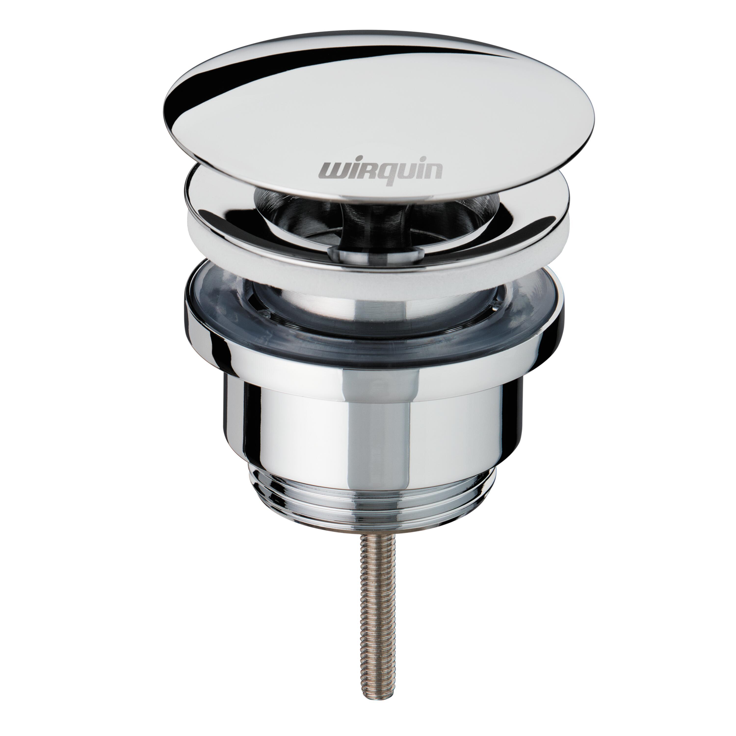 Bonde de lavabo laiton chromé Dôme fixe - corps 40mm - avec vis centrale             