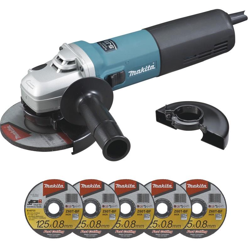 Meuleuse Diam.125 mm 1400 W  kit d'accessoires