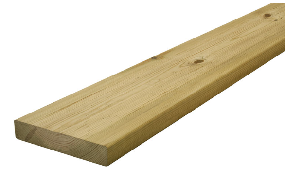 Lame de terrasse Skin Pin du Nord 2 faces lisses - 390cm x 14,5 x 2,7 cm - classe 4 vert