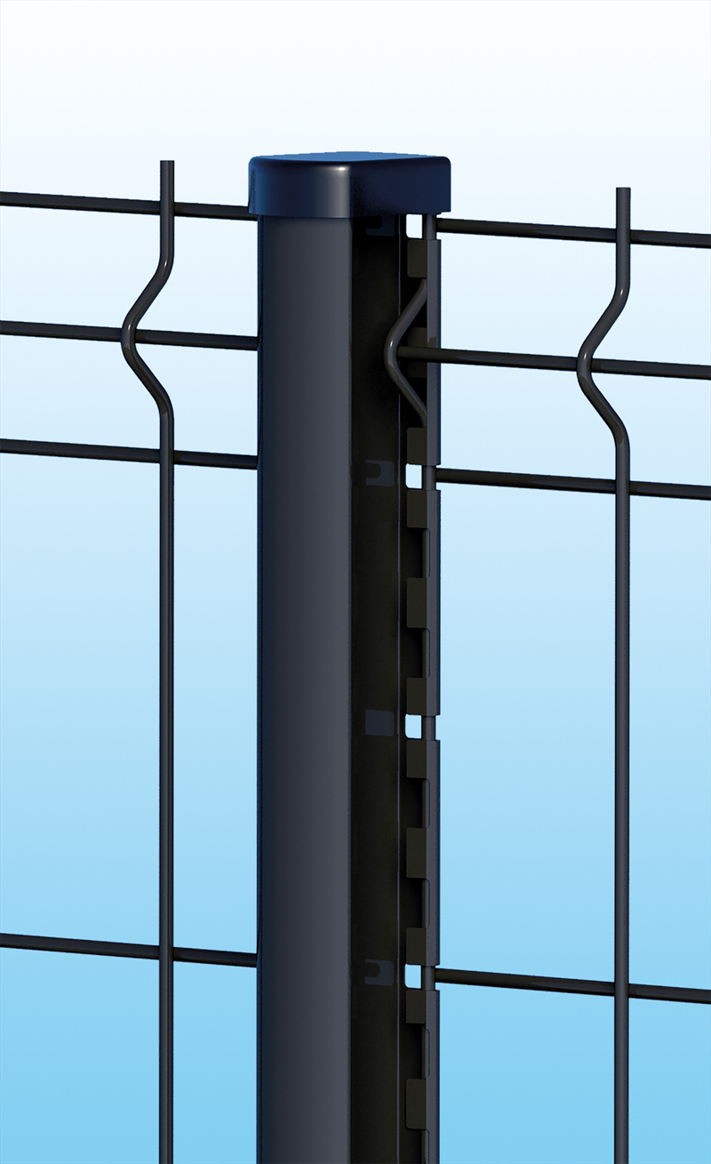 Poteau à  Encoche TITAN Ht 1,60 m - Gris 7016