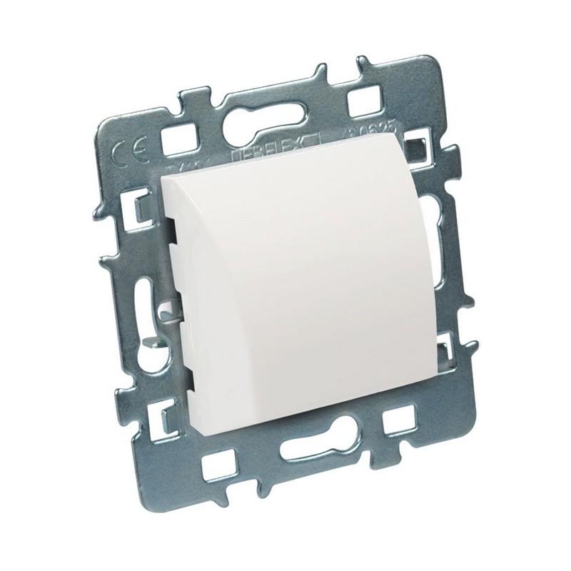 CASUAL- SORTIE DE CABLE -SUPPORT ET CACHE APPAREILLAGE A ENCASTRER BLANC