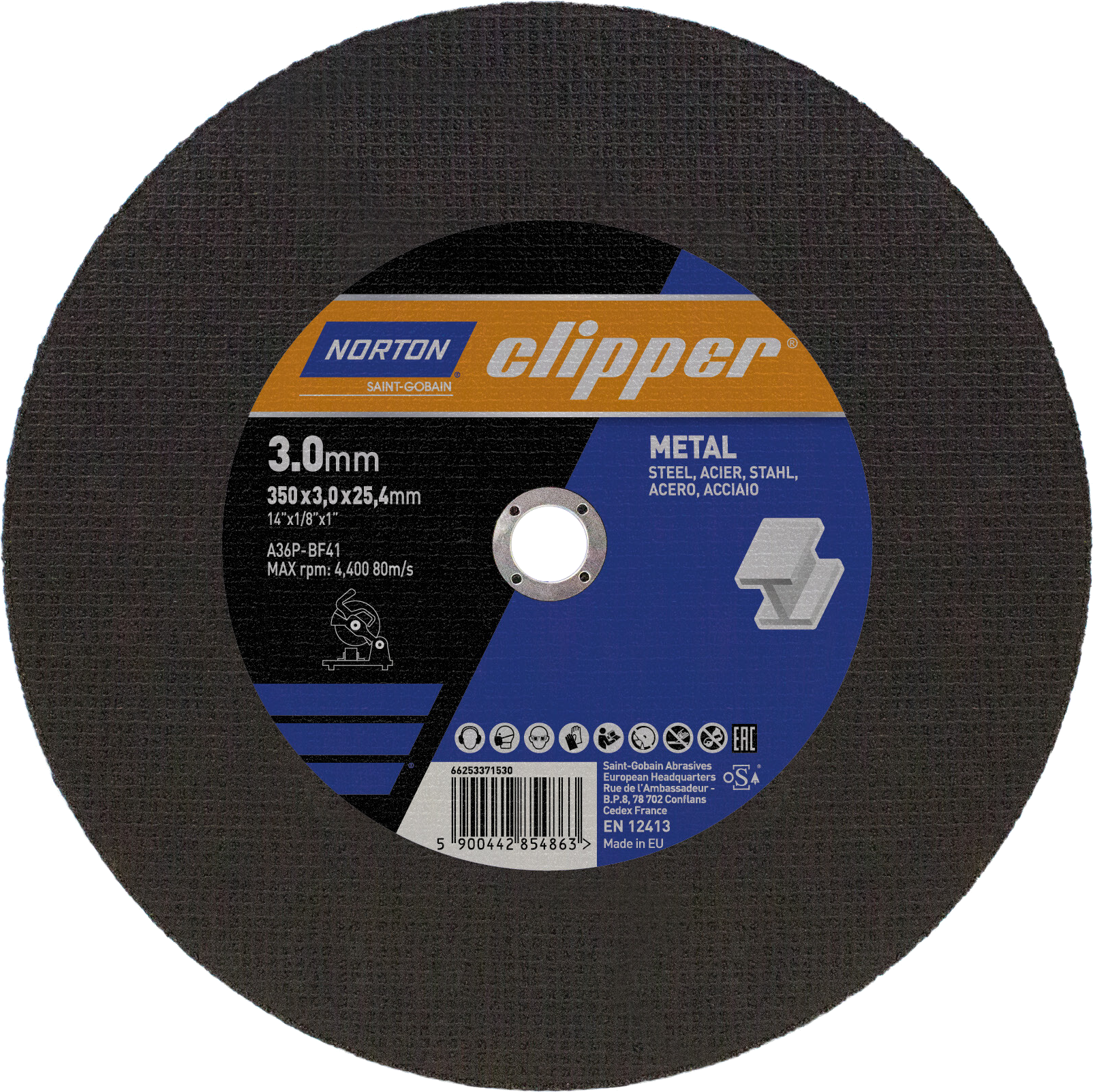 Disque à tronçonner PRO METAL/INOX 350x3,0x25,40 T41