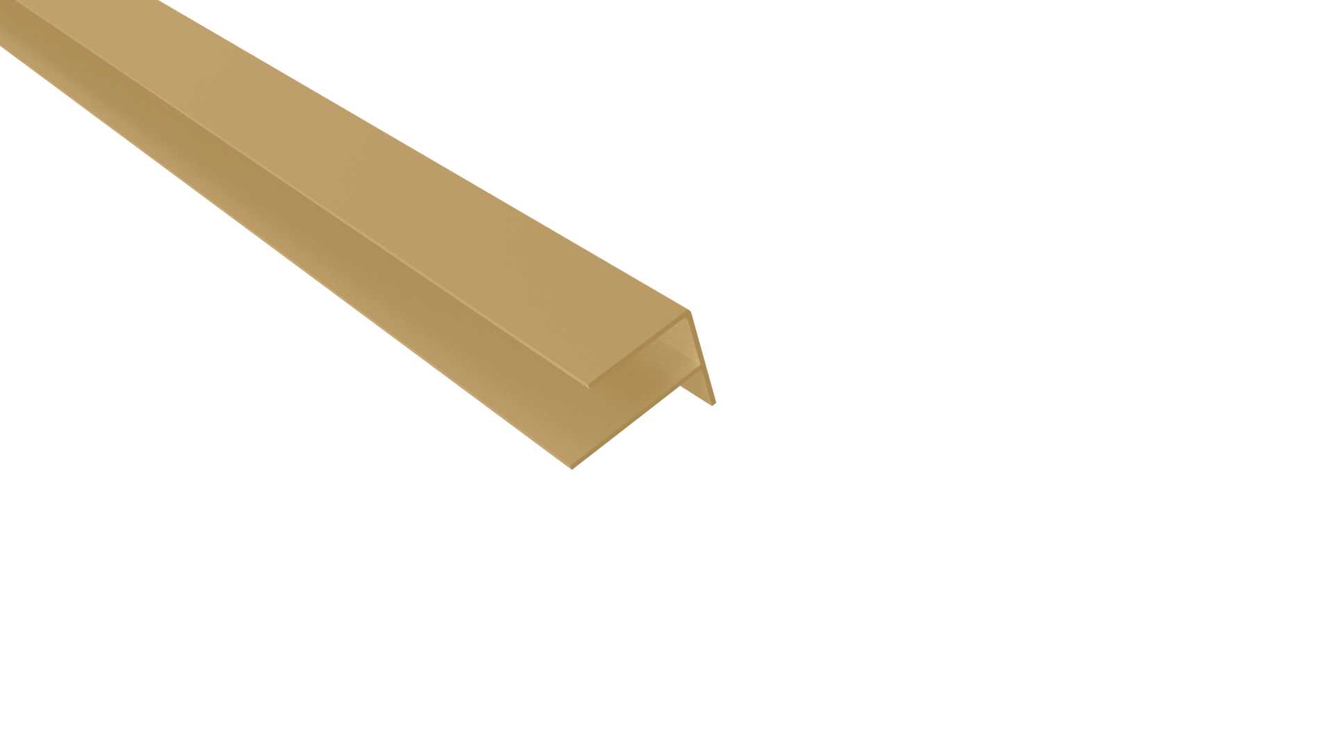 Profil d'angle en F Aluminium pour bardage WEO35/60 - 65x80mm L.3m - Cèdre