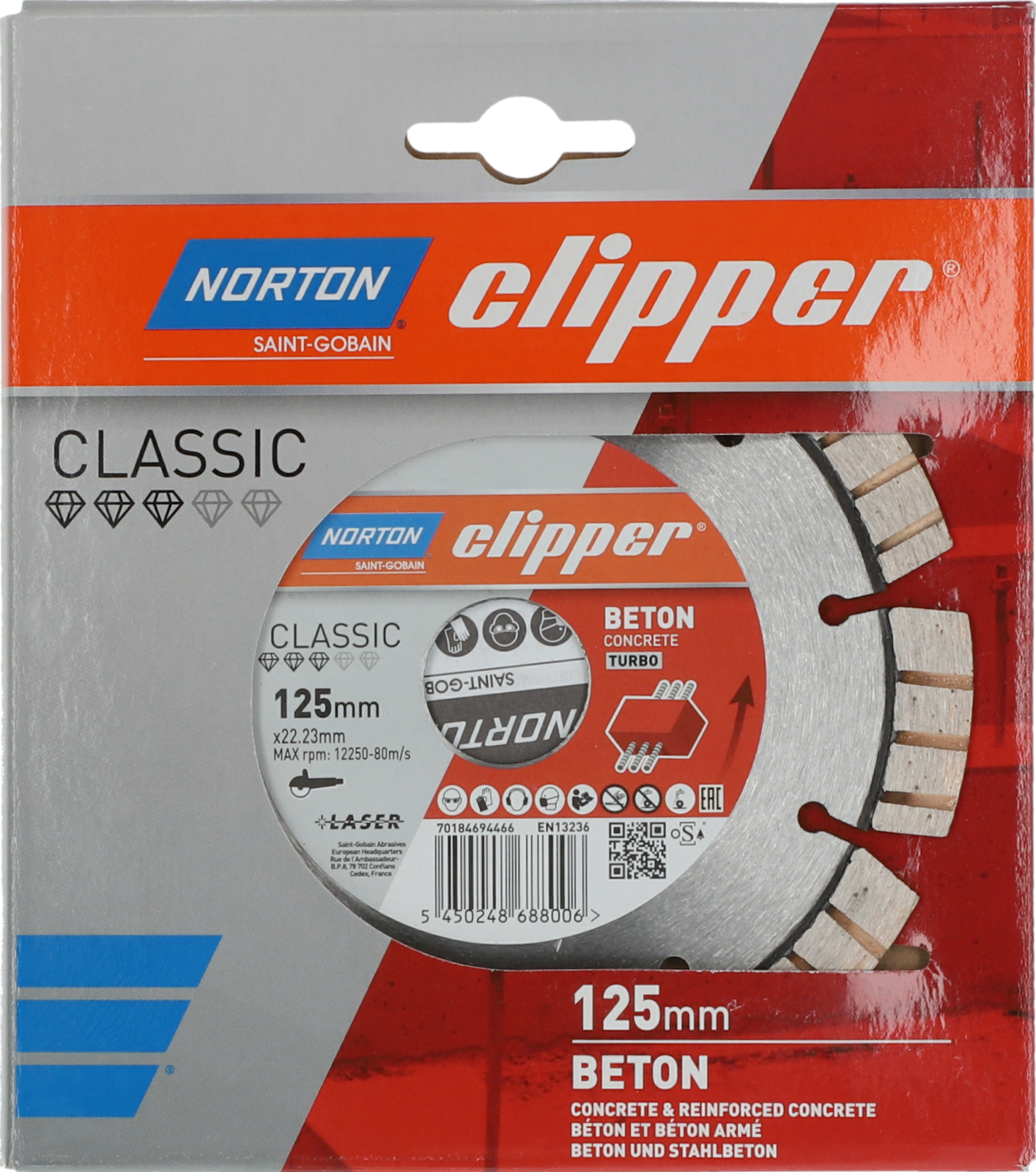 Disque diamant CLASSIC BETON TURB0 125x22,23