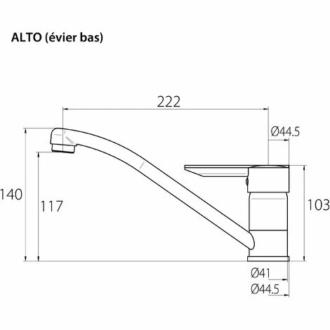 Mitigeur d'évier ALTO - chromé