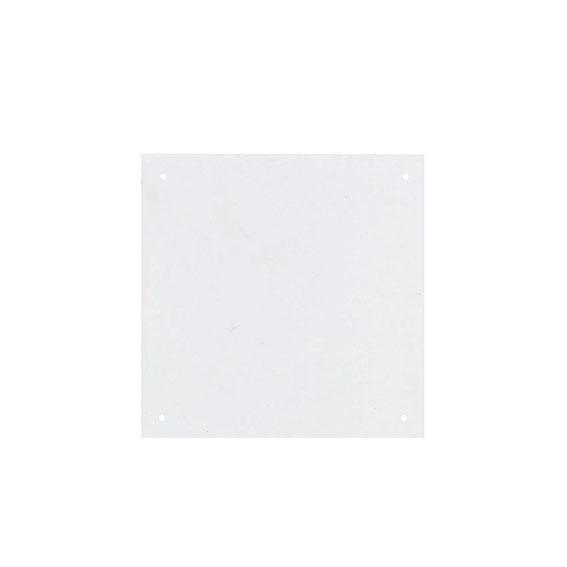 Plaque adhésive cache serrure borgne 50 x 50MM – Acier blanc mat