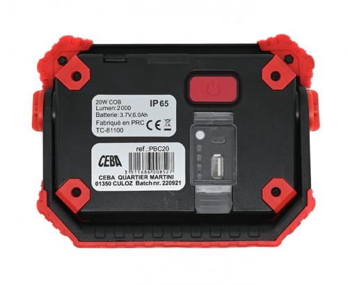 Projecteur LED portable sur batterie compact PBC10 10W