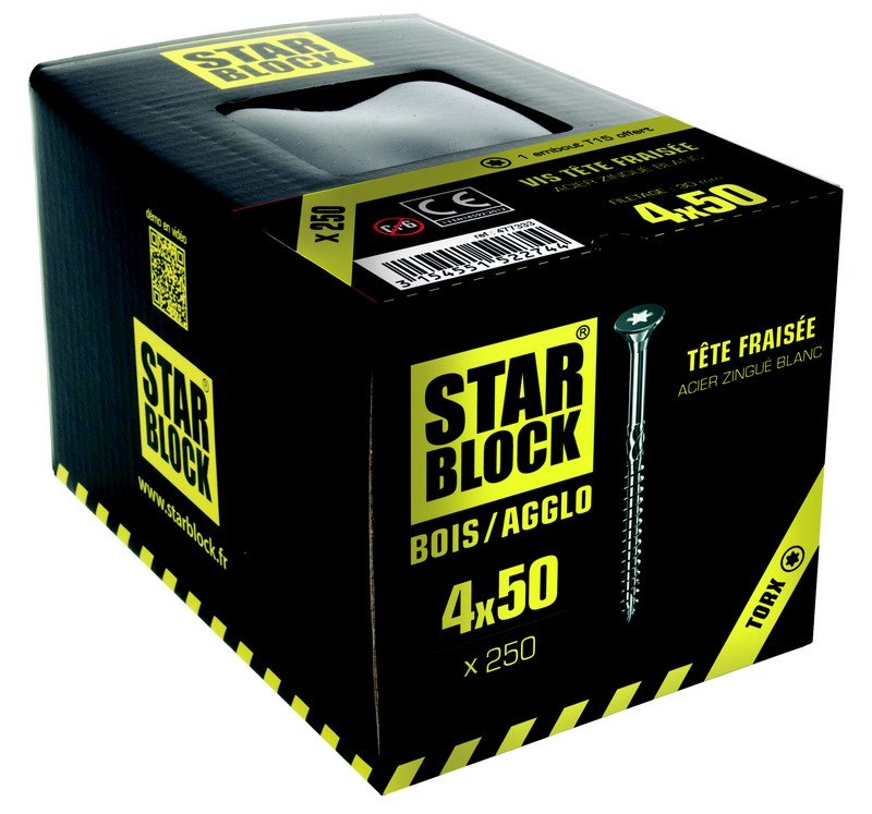 Vis bois Starblock Torx 6x120 100pcs - Qualitybois