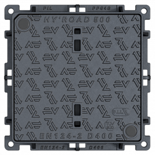 Regard hydraulique verrouillé à cadre carré HY ROAD D400 – 500 x 500MM