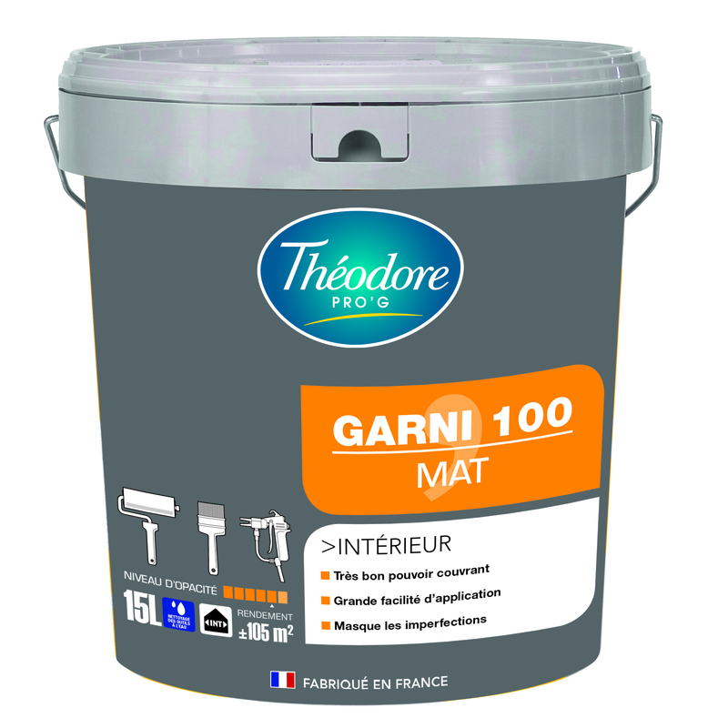 Peinture PRO'G GARNI 100 mat blanc - seau de 15L