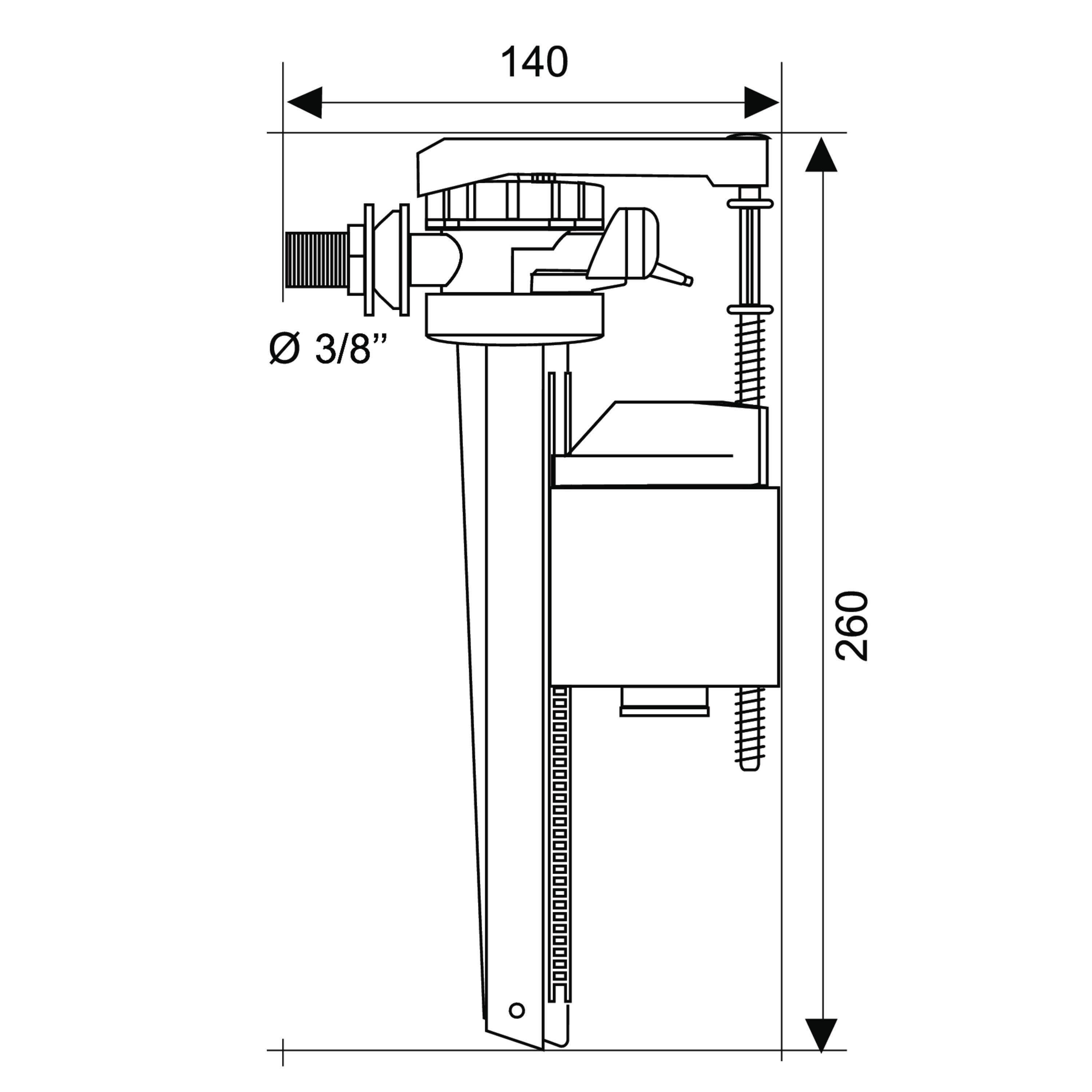 Robinet flotteur 3/8 laiton jollyfill - Wirquin