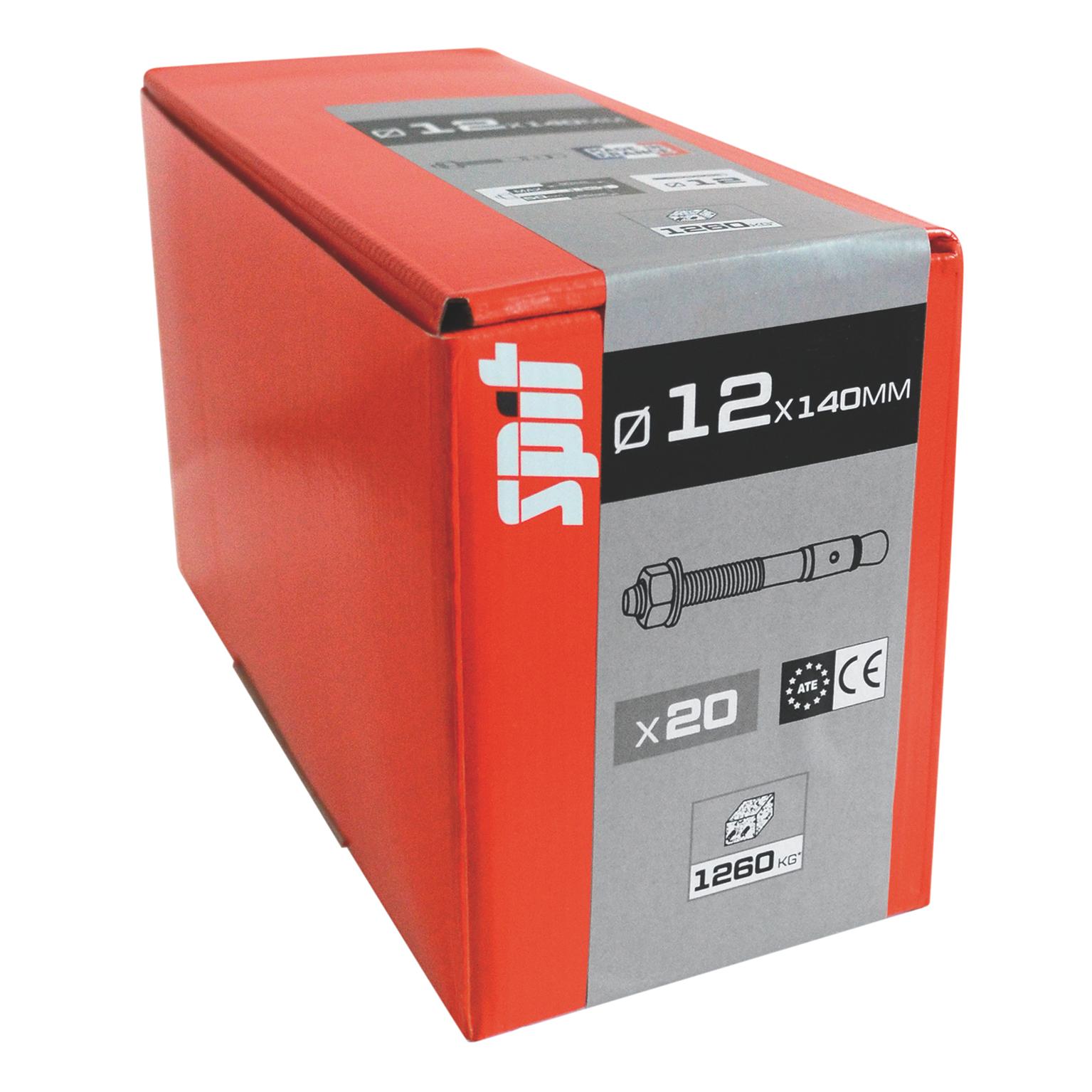 Goujon  à bague  FIX 3 SPIT   Ø12x140MM - Boite de 20 pièces