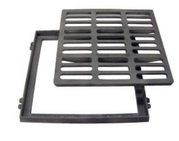 GRILLE A CADRE PLATE CARREE 60 C250