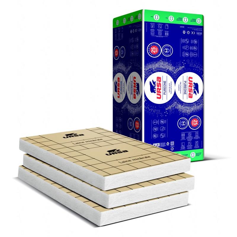 Panneau de laine de verre Kraft Pure 32 PP Ep 120 mm 1.35x0.6m R 3.75