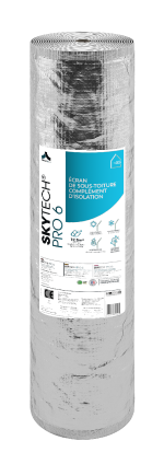 Ecran sous-toiture pare-pluie complément d'isolation Skytech Pro - Ep. 6MM - 12,5M x 1M - 12,5 m²