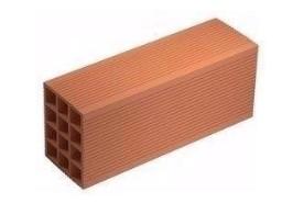 Brique creuse en terre cuite 16 trous à gorge - long. 50cm x haut. 20cm x ep. 27cm