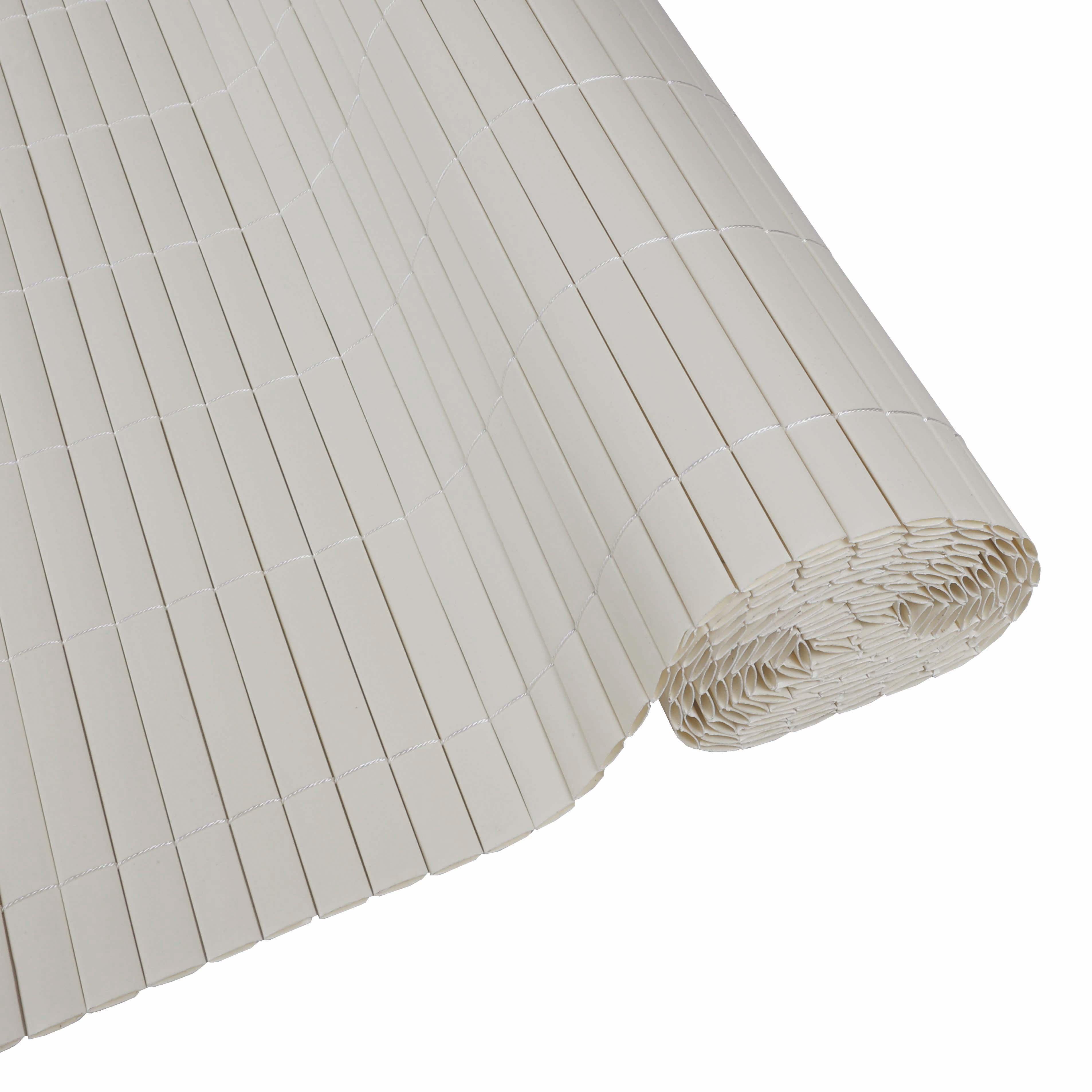 Canisse PVC double face, anti-UV, largeur lame 19 mm, blanc - occultant 4/5 - 1,5 x 3 m