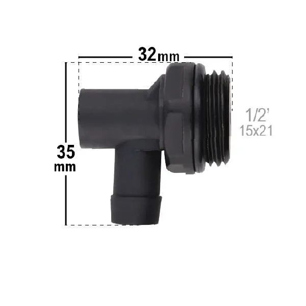 Robinet de vidange à bec orientable M 1/2″ noir - Noyon et Thiebault