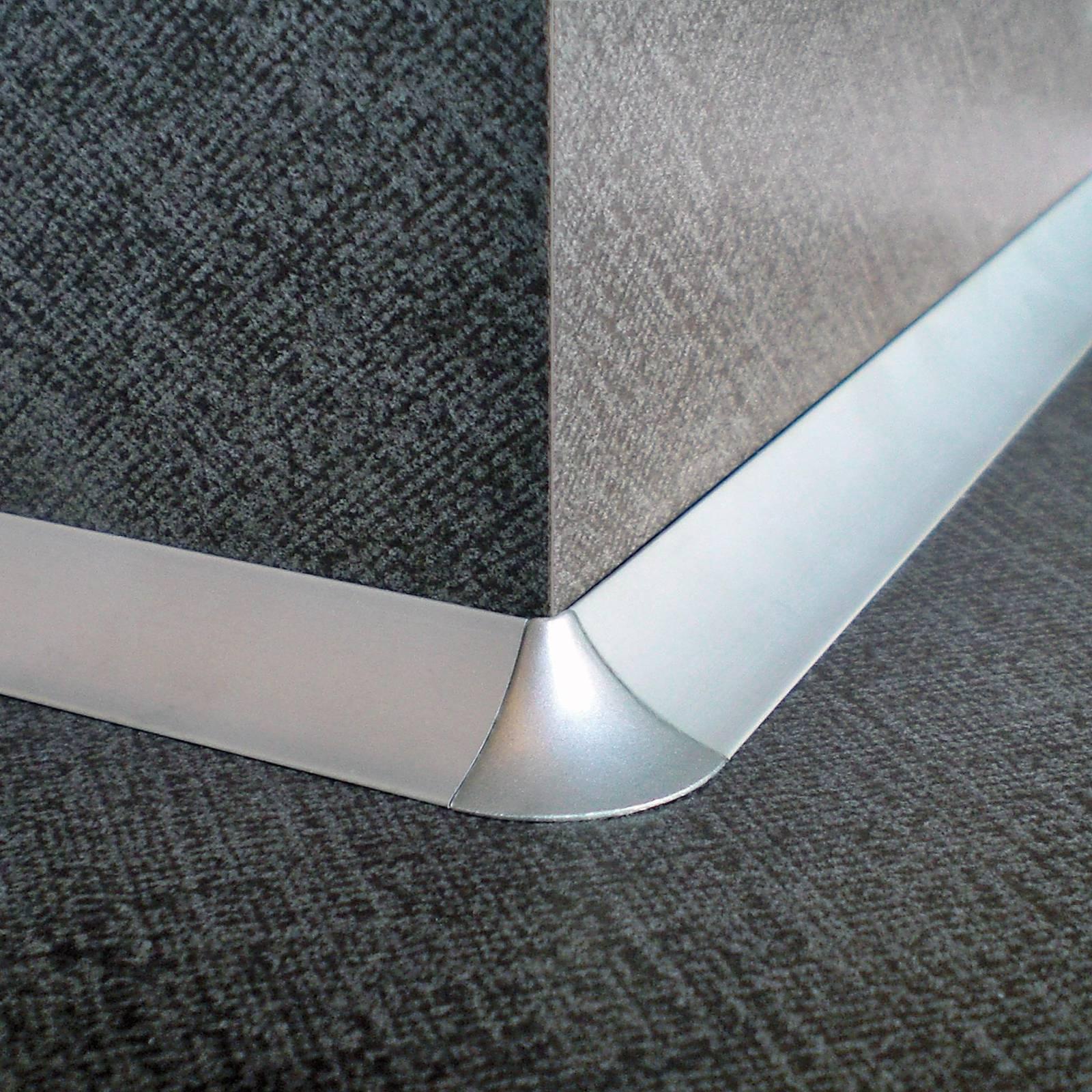 2 angles sortants pour profilé de finition carrelage - T-COVE - Aluminium thermolaqué Blanc - Longueur 250 cm - Ht 16 mm  - TCAC 1630-X