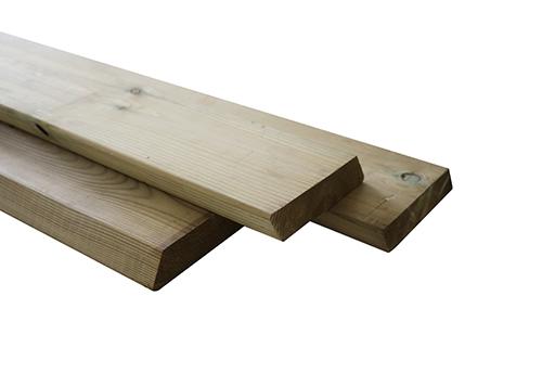 Lame de clôture en Claire Voie en Bois - 27x145mm L.2m - Marron