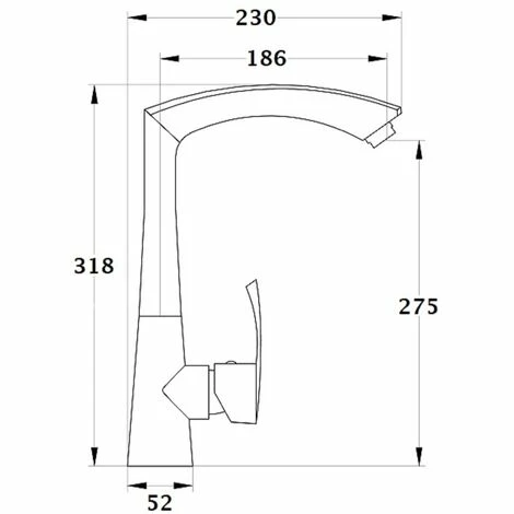 Mitigeur évier HAUT NATAM - Chrome            