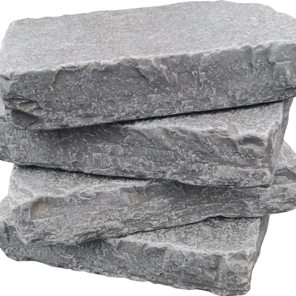 PAVE PIERRE CALCAIRE BORD ANIQUE TANDUR BLUE 14 X 14 X 4CM