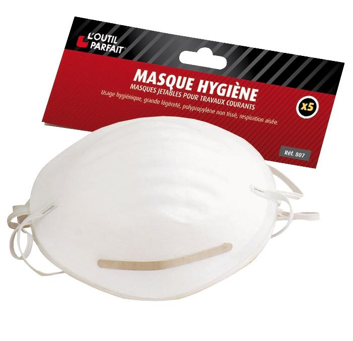 Masques hygiène - sachet de 5 pièces