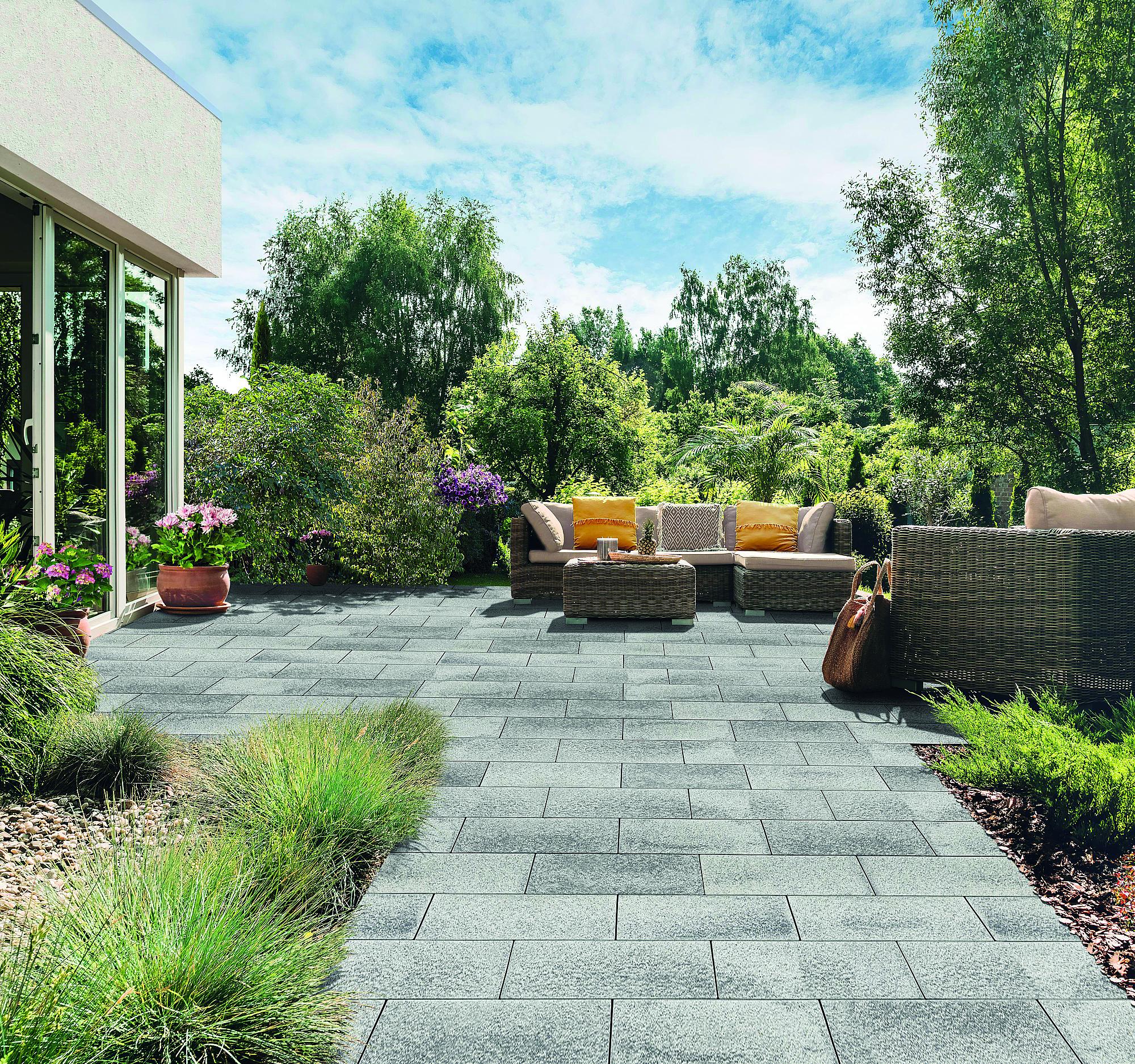 Pavé UMBRIANO SL 20 x 20 x 8 cm Granit gris-blanc