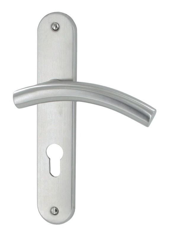 ENSEMBLE DE POIGNEES DE PORTE TUBA INOX MAT CYLINDRE 195