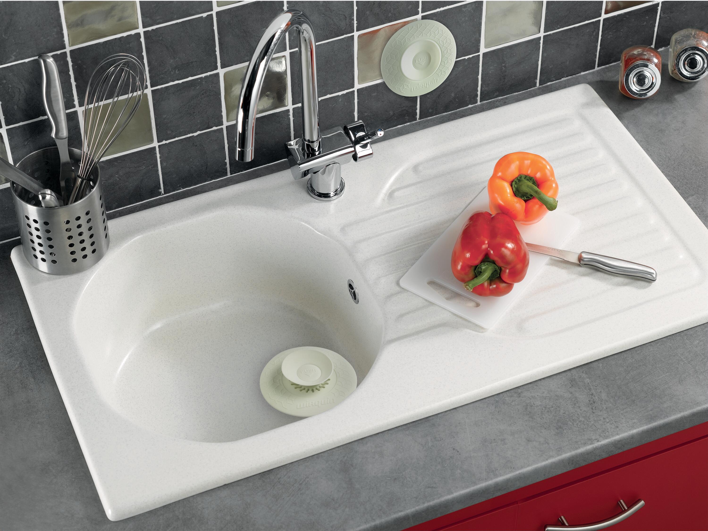 UPPY bouchon universel silicone Ø110 mm blanc