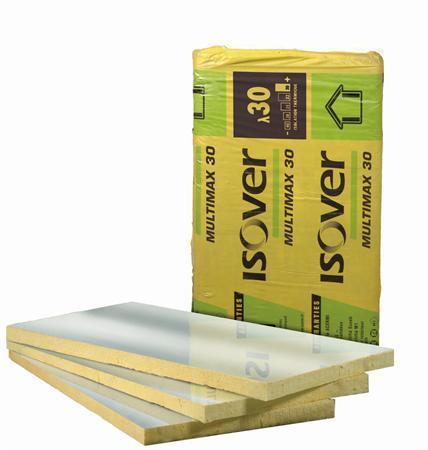 Panneau semi-rigide de laine de verre Multimax 30 Alu Ep 45 mm L 0.60x1.35 m R 1.50