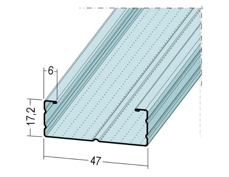 Fourrure F47 - long. 3m x larg. 47mm x haut. 17,20mm