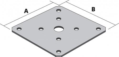 Pied de poteau simple top platine
