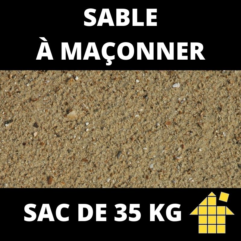 Sable Jaune 0/1 à Maçonner, Sac de 35 kg - Chrétien Matériaux