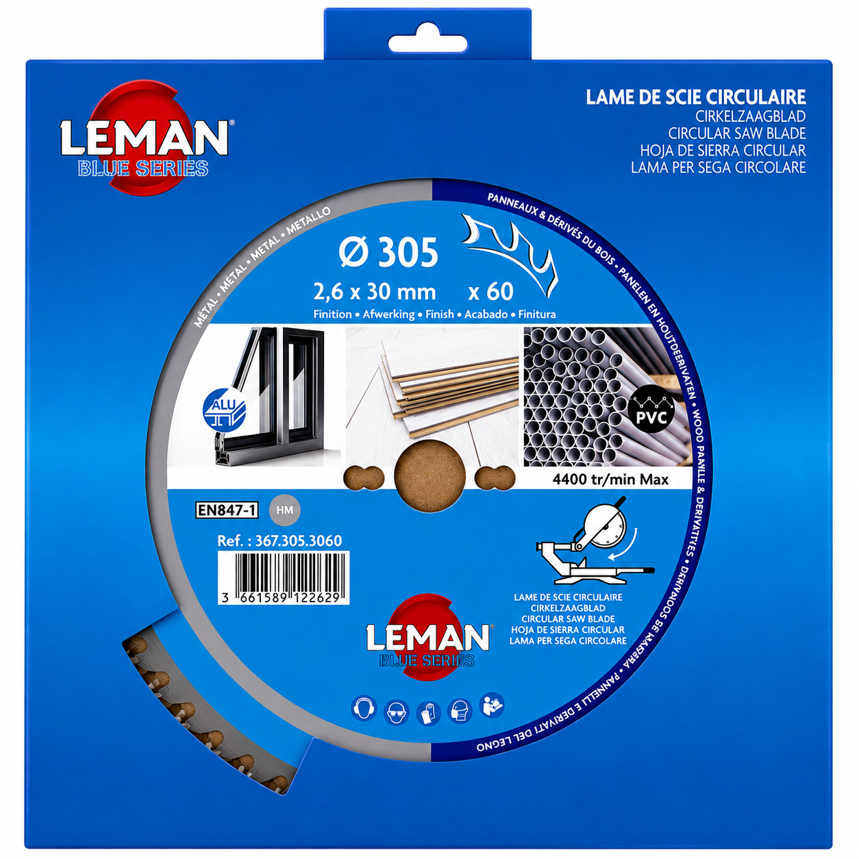 Lame scie circulaire finition Ø305 alésage 30 - Leman 