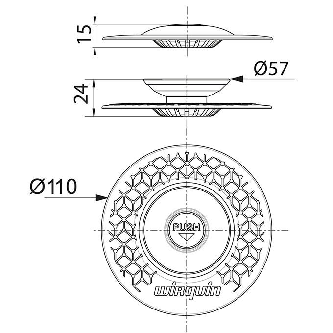 UPPY bouchon universel silicone Ø110 mm blanc