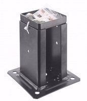 PIED POTEAU CLAUSTRA 90 X 90 NOIR AVEC FIXATION