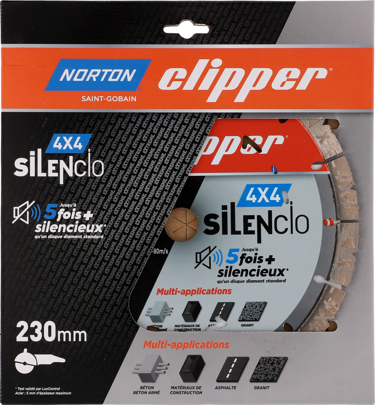 Disque diamant CLIPPER 4X4 SILENCIO 230x22,23