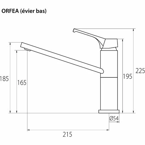 Mitigeur d'evier ORFEA - chrome