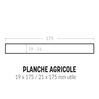 Planche de Bardage AGRICOLE - 19x175mm L.3,60m