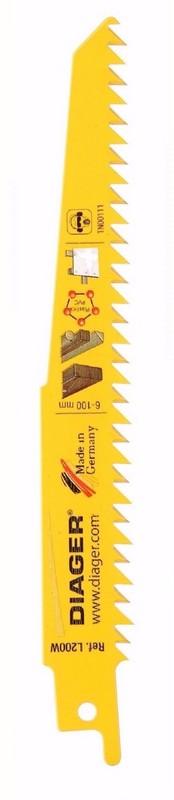 BAURIX Lames Scie Sabre Bois [LONG LIFE], 5 Pcs, 240 Mm, 5 TPI, Pour
