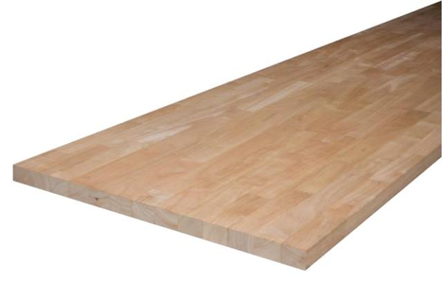 Plan de Travail Hévéa Brut AC – Lamellé Collé Abouté Joints Droits – 650 x 3000MM – ép.36MM